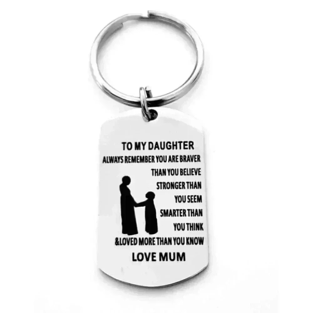 To my Daughter Love Mum Keychain